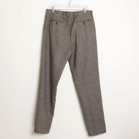 Banana Republic Italian Tweed Brown Suit 2pcs Jacket 42R Pants 36R - Picture 13 of 16